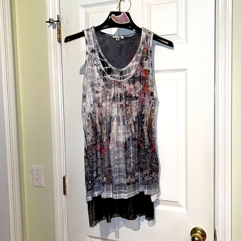 Mixed media tunic